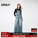 ONLY秋季萊賽爾復(fù)古高腰闊腿褲背帶褲牛仔褲女|12437M003 J33 350水洗牛仔藍(lán) M 165/68A