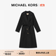 MICHAEL KORS邁克高仕 MK 女士羊毛長(cháng)款大衣外套 含腰帶 黑色 001 M