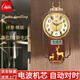 康巴絲（Compas）微電腦智能電波自動(dòng)授時(shí)對時(shí)客廳凈音古典電子石英掛鐘表 【電波機芯 自動(dòng)對時(shí)】鹿頭款
