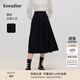 珂萊蒂爾【盈動(dòng)綻放】2025優(yōu)雅氣質(zhì)高級感A字裙中長(cháng)裙半身裙 黑色 L