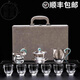 玻璃茶具2025新款蓋碗功夫套裝輕奢高檔泡茶家用辦公室禮盒送長(cháng)輩 【高檔皮革禮盒】靈韻蓋碗茶具套裝-1號