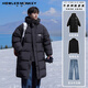 聲猴中長(cháng)款棉服男士冬季2025新款加絨加厚保暖棉衣外套大棉襖休閑套裝 黑色棉服+黑高領(lǐng)毛衣+牛仔褲藍【三件套】 XL
