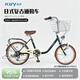 庫伊自行車(chē)成人通勤車(chē)自行車(chē)學(xué)生單車(chē)成人自行車(chē)通勤自行車(chē)城市公路車(chē) 綠色 24寸推薦身高150-170cm