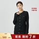 哥弟（GIRDEAR）女裝拼接設計精致粗花呢小香風(fēng)短外套女1300932 星空黑 L (4碼)