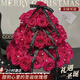艾斯維娜圣誕節平安夜同城鮮花配送紅玫瑰花束蘋(píng)果禮盒送女友禮物小時(shí)達 【長(cháng)長(cháng)久久】99朵弗洛伊德玫瑰鮮花塔