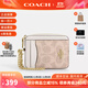 COACH蔻馳女士零錢(qián)包卡包證件包新款C紋拼色卡夾輕奢禮物女 CW883 IMXDM
