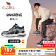 駱駝（CAMEL）凌風(fēng)2.0加絨中高幫休閑男鞋保暖防水戶(hù)外徒步百搭鞋2025秋冬新款 K15C363048，淺灰/黑，男 43