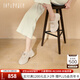 真美詩(shī)（Joy&peace）董潔同款奶油可可25秋羊絨休閑厚底牛津袋鼠鞋女YYM30CM5 米色-女鞋 35