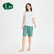 松山棉店松團兒短袖短褲家居服套裝睡衣可外穿涼感夏薄款女-白色XL