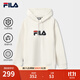 FILA 斐樂(lè )情侶款男女連帽衛衣2025冬季新款休閑寬松加絨保暖長(cháng)袖上衣 【加絨款】蒸汽白-IV S 165/88A/S