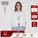 Teenie Weenie小熊牛仔外套2025夏季新款輕薄小個(gè)子短款上衣白色女 白色 S