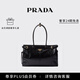 PRADA/普拉達【禮物】女士Prada Bonnie大號牛皮革手提單肩包 黑色