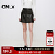 ONLY秋季時(shí)髦設計感純色口袋A字短裙半身裙女|12436S002 E40 瑪瑙黑色 M