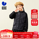 迷你巴拉【mini親子】男女童撞色柔軟羽絨服寶寶保暖羽絨外套 黑色90001 140
