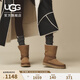 UGG冬季新款女士時(shí)尚舒適保暖平底搭扣圓頭休閑短靴雪地靴1174513 CHE | 栗色 39