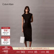 Calvin Klein高級成衣系列25夏季女士ck氣質(zhì)休閑通勤黑色顯瘦連衣裙44B012G UB1-太空黑 S