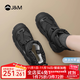 快樂(lè )瑪麗（J&M）雪地靴女2025冬季新款厚底一腳蹬女鞋純色加絨加厚東北保暖棉鞋女 黑色【戶(hù)外防水 雪地暢行】 38