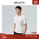 巴魯特【橫機工藝】男士T恤涼爽透氣彈力時(shí)尚豎條紋短袖男夏裝 白色 175/96A