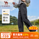 駱駝（CAMEL）加絨工裝女褲防風(fēng)防水傘兵軟殼休閑褲 C25CAYL6021 幻影黑 L