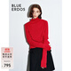 BLUE ERDOS針織衫女秋冬新年紅高領(lǐng)可拆卸袖羊毛保暖毛衣B246A070 正紅 -現貨 M (165)