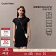 Calvin KleinJeans【防曬】25夏季女士ck休閑氣質(zhì)通勤針織短袖連衣裙47AB010 UB1-太空黑 S