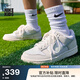 耐克大童低幫運動(dòng)鞋冬季男女童抓地耐穿板鞋NIKE DUNK LOW FB9109 109白/淺銀/幻影灰白 40