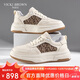 未畢（VICKI BROWN）法國未畢鞋子男款VB男鞋秋冬季2025新款輕奢高端運動(dòng)鞋板鞋米白41
