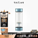 TAIC 太可純鈦茶水分離杯雙層高硼硅玻璃杯隔熱泡茶杯子水杯喝茶禮物 莫奈·瀚海藍360ml 360ml