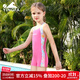英發(fā)（YINGFA）兒童泳衣女童連體平角游泳套裝夏季短袖短褲速干透氣溫泉游泳衣