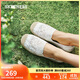 斯凱奇（SKECHERS）女鞋秋季漁夫鞋單鞋新中式蕾絲平底鞋淺口一腳蹬通勤鞋113025