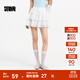 森馬半身裙女設計感肌理蕾絲花邊甜美2025夏新款A字蓬蓬短裙俏皮 本白10102 L