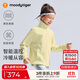 moodytiger女童外套柔軟舒適春秋裝兒童立領(lǐng)純色簡(jiǎn)約短款寬松運動(dòng)空氣層外套
