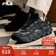 斐樂(lè )（FILA）男鞋可頌面包鞋老爹鞋運動(dòng)鞋秋新款厚底休閑鞋 黑/影黑灰-BC 41