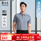 雅戈爾（YOUNGOR）短袖POLO男翻領(lǐng)可機洗桑蠶絲混紡面料柔軟舒適商務(wù)配搭2025新品 灰藍VSZS513118HFA L （推薦135-150斤）