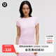 lululemon丨Modal-Silk 女士運動(dòng)莫代爾絲質(zhì)混紡不對稱(chēng)下擺 T 恤 LW3IPLS 柔紗粉 M