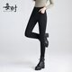 每時(shí)鵝絨褲女外穿羽絨褲冬季保暖高腰加厚修身踩腳棉褲女2210黑2XL