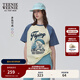 Teenie Weenie小熊女裝T恤2025年夏季新款復古潮流美式插肩袖短袖 淺黃色 M