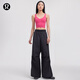 lululemon丨Crinkle Nylon 女士褶皺尼龍寬松款工裝褲 LW5HJKS 黑色 M