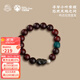 布達拉宮小葉紫檀金曜石貔貅手串925銀六字真言轉運珠手鏈男女款生日禮物 小葉紫檀金曜石貔貅手串