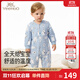 英氏（YEEHOO）英氏新生兒夾棉哈衣爬服初生寶寶保暖棉服秋冬季新款和尚服連體衣