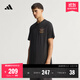 adidas曼聯(lián)足球休閑文化短袖T恤男裝阿迪達斯官方   黑色   XL