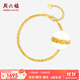 周六福  黃金手鏈女款5G足金亮面鳳尾鏈簡(jiǎn)約手飾 計價(jià) 16+3cm-1.75g