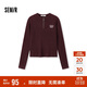 森馬（Semir）毛衣女冬季短款半開(kāi)襟刺繡修身套頭衫女生風(fēng)顯瘦上衣107724107001