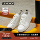 愛(ài)步（ECCO）休閑板鞋男 潮流厚底復古增高男鞋牛皮 街頭ACE856814 HL 白色85681450874 42 建議選購大一碼