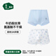 松山棉店兒童奶滑小云褲莫代爾抑菌平角內褲男童-晴空藍160