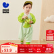 迷你巴拉（minibala）【抗靜電】嬰幼兒毛絨外出連體衣?lián)u粒絨可外穿寶寶衣服2025秋新款 黃綠41179 【抗靜電 更自在】 90cm