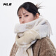 MLB官方男女情侶復古保暖百搭滿(mǎn)印老花含羊毛圍巾春夏MFM01 紐約洋基隊/奶油色 均碼