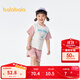 巴拉巴拉童裝男童套裝寶寶短袖兒童衣服女童純棉運動(dòng)夏裝 紅色調00366 120cm