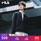FILA 斐樂(lè )官方男子針織長(cháng)袖外套25秋冬季新款時(shí)尚休閑商務(wù)行政棒球服 傳奇藍-NV XL 180/100A/XL