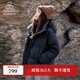 道木熙羽絨服女短款2025新款連帽休閑寬松廓形95白鴨絨冬季加厚面包服 獺見(jiàn)（黑） M